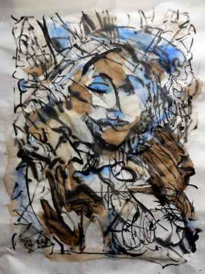 lesanges pyvart 20240222 65x50 visage inkonricepaper dacbv6 copy